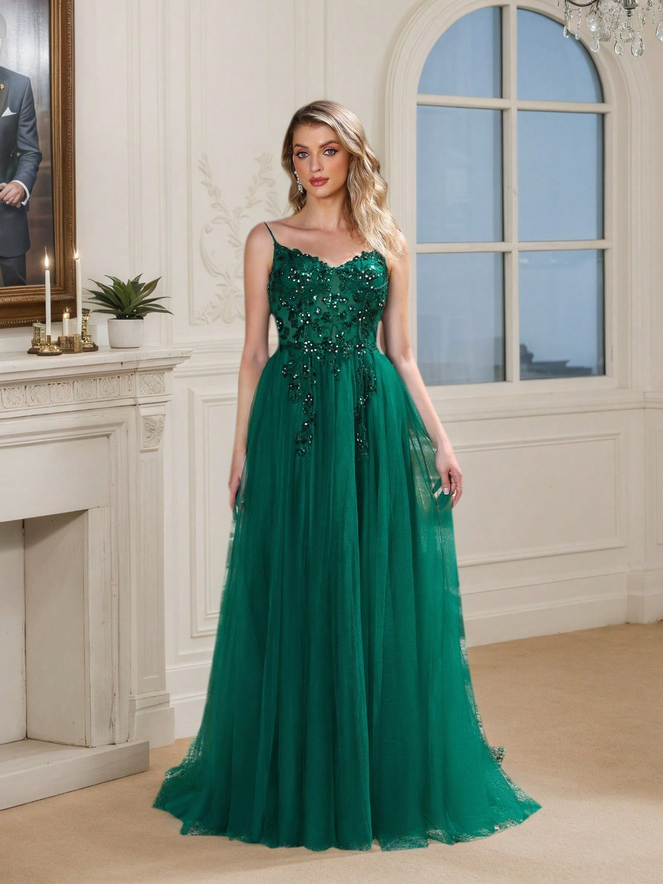slim fit dress slacks Pepper Strapless A-Line Maxi Gown main image 1