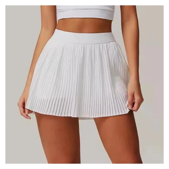 Women's fashion 2-in-1 golf tennis skirt pleated fitness suit with inner pocket, women's sexy style
