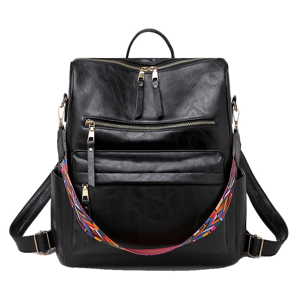 Women\'s Black PU Leather lightweight Fahsion 3-Pieces Backpack Shoulder Bag Juego de mini mochila de cuero de 3 piezas, bolso de hombro  main image 4
