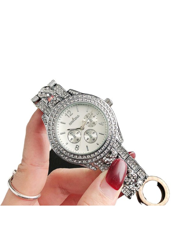 Women's fashion watch just with diamond set British watch