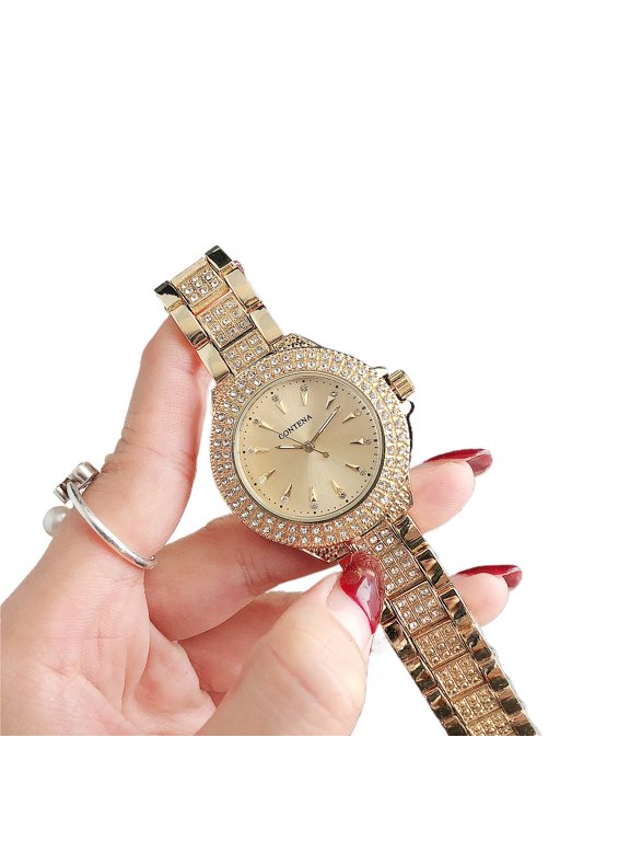 Women's fashion watch just with diamond set British watch