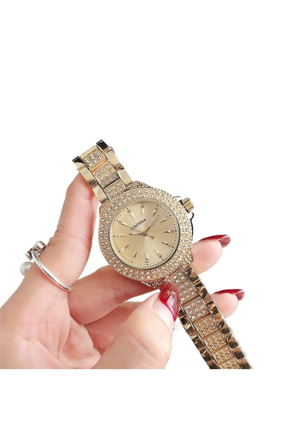 Women's fashion watch just with diamond set British watch