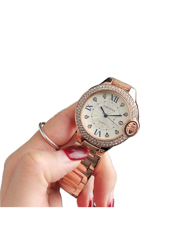 Women's fashion watch just with diamond set British watch