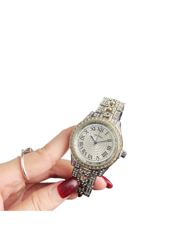 Women's fashion watch just with diamond set British watch