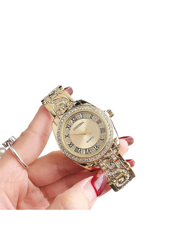 Women's fashion watch just with diamond set British watch
