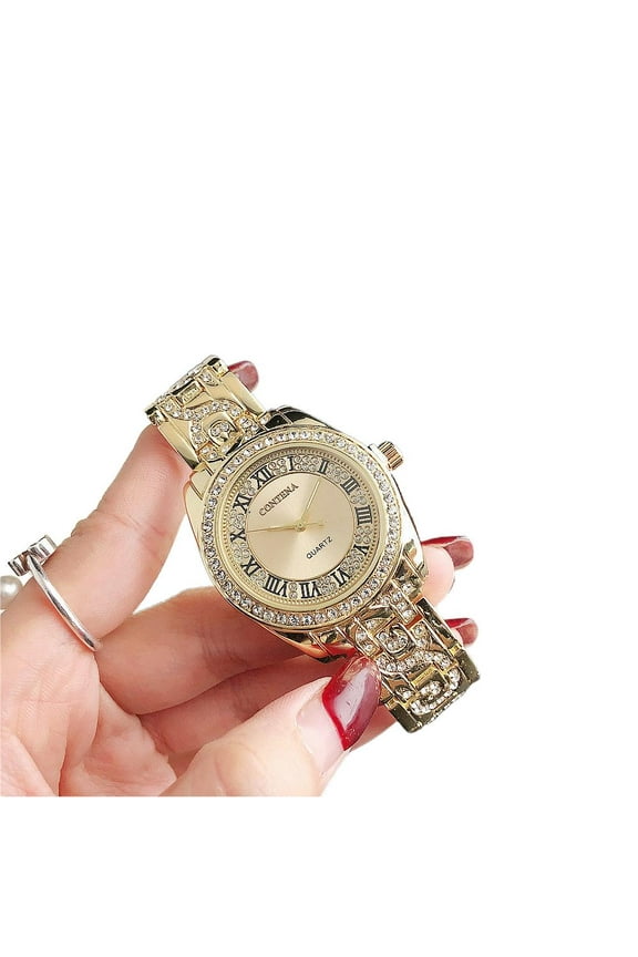 Women's fashion watch just with diamond set British watch