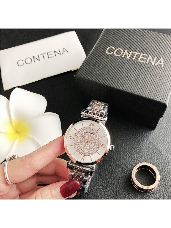 Women's fashion watch just with diamond set British watch