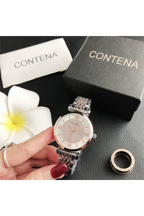 Women's fashion watch just with diamond set British watch