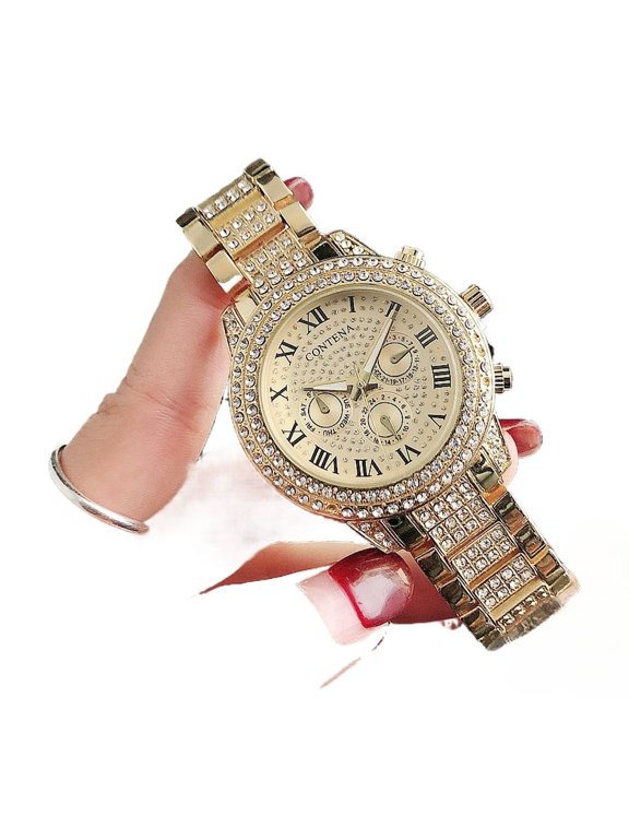 Women's fashion watch just with diamond set British watch