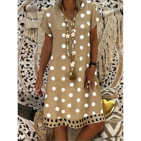 Women's fashionable polka dot dress