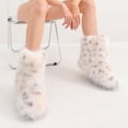 thumbnail image 1 of Women's faux fur boots furry snowshoes elegant and stylish booties warm and comfortable non-slip outdoor flats, 1 of 6
