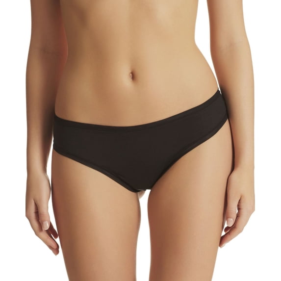 Women's fine lines 13RGS34 Pure Cotton Thong Panty (Black L)