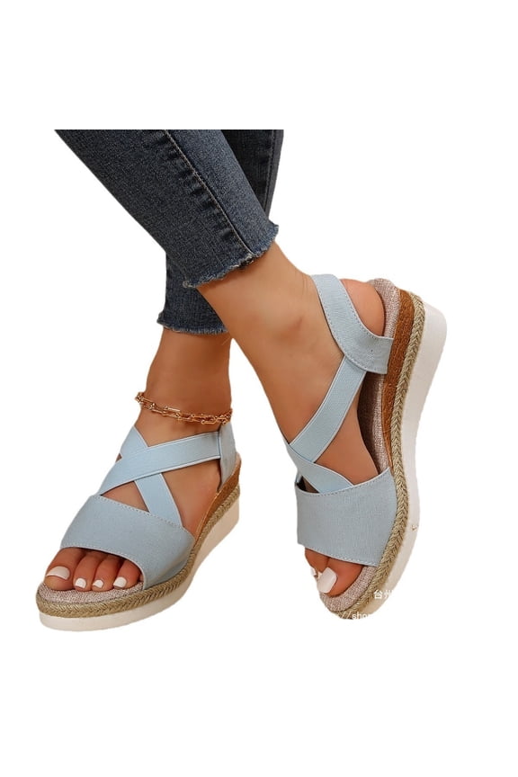 Women's foot arch pad Sandals – Contoured Arch Wedges with Adjustable Ankle Straps | Dressy Espadrille Style for Summer