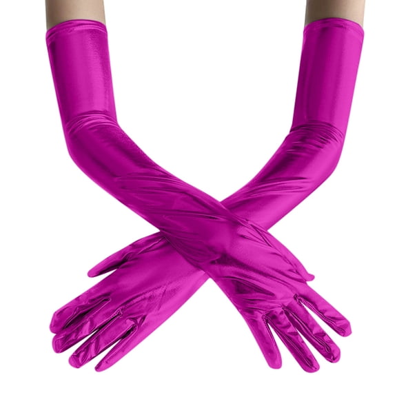 Women's formal Long Leather Stretch Gloves Elegant Evening Wear Accessory for and Events Size:One Size