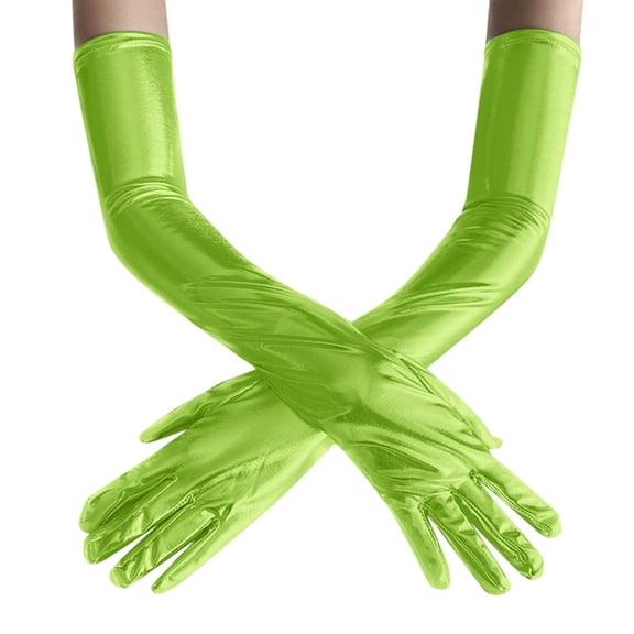 Women's formal Long Leather Stretch Gloves Elegant Evening Wear Accessory for and Events Size:One Size