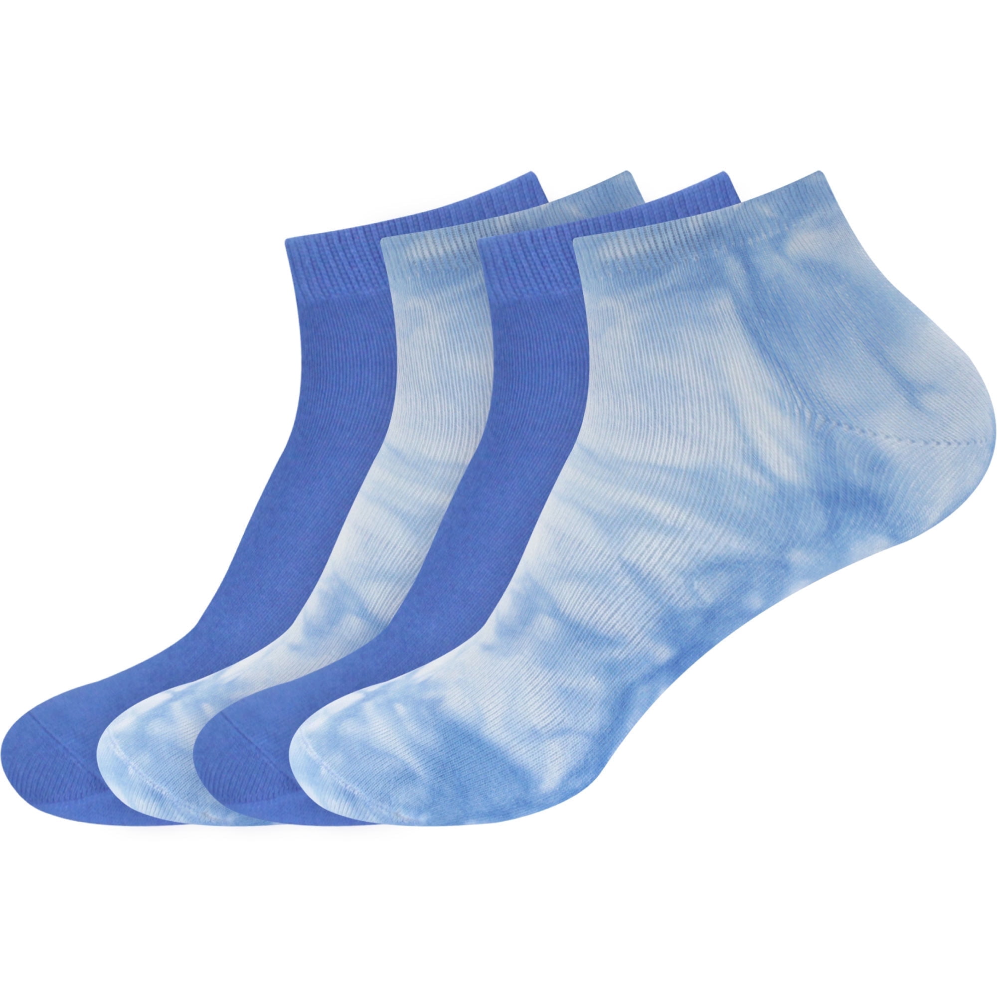 BambooMN Women's Rayon from Bamboo Tie Dye Ankle Socks - Assortment D - Extra Large - 4 Pairs