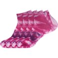 thumbnail image 1 of Women's from Bamboo Fiber Superior Wicking Tie Dye Ankle Socks - Purple - 4 pairs - Size 10-13, 1 of 6