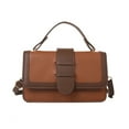 thumbnail image 1 of Women's genuine leather handbag Messenger bag leather purse ladies fashion shoulder bag-Dark khaki, 1 of 5