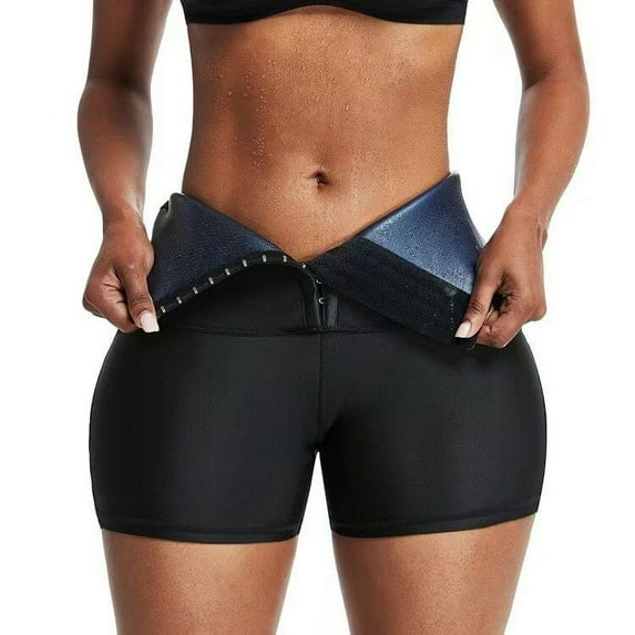 Women's high waist slim shorts compression heat