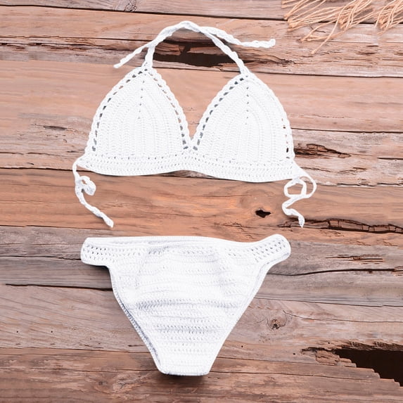 Women's hollow top with hand-woven bikini swimsuit 1 Piece Swimsuits for Women Womens Bathing Suit Junior Bathing Suits Womens Swim Shirts And Shorts Swimsuits for Women Tops Long Short Swimsuits for