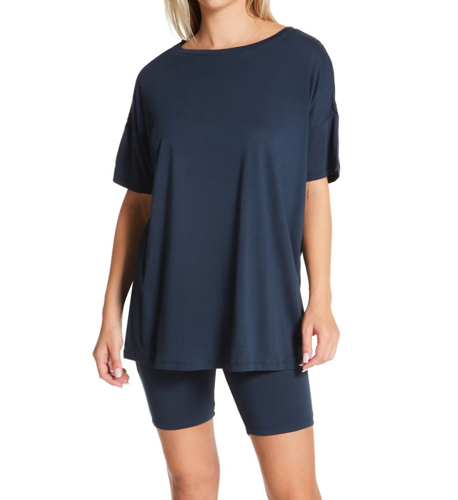 Women's honeydew 21117 Travel Light SS Terry Lounge Short Set (Night