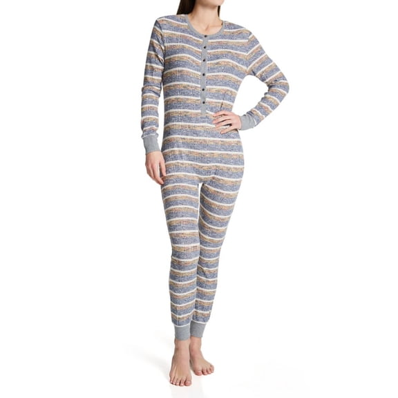 Women's honeydew 31545 Overslept Variegated Rib Onesie (North Star Stripe XL)