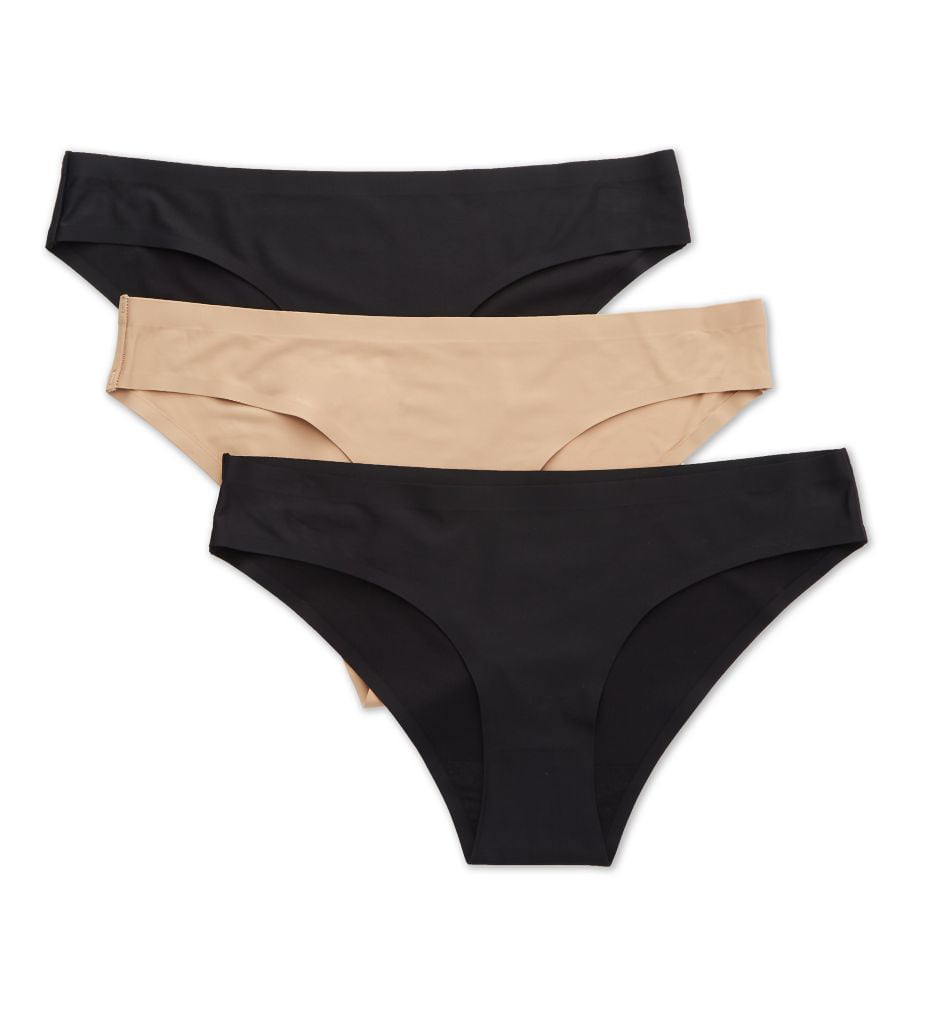 Women's honeydew 540412P Skinz Hipster Panty - 3 Pack (Black/Nude/Black L)