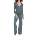thumbnail image 1 of Women's honeydew 94986 Stay Inside LS Rib Knit Lounge Set (Laurel L), 1 of 1