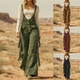 thumbnail image 1 of Women's jumpsuits, rompers and overalls Fringe Jumpsuits Country Concert Outfit Western High Waisted Romper Cargo Overalls for women going out (Brown,L), 1 of 8
