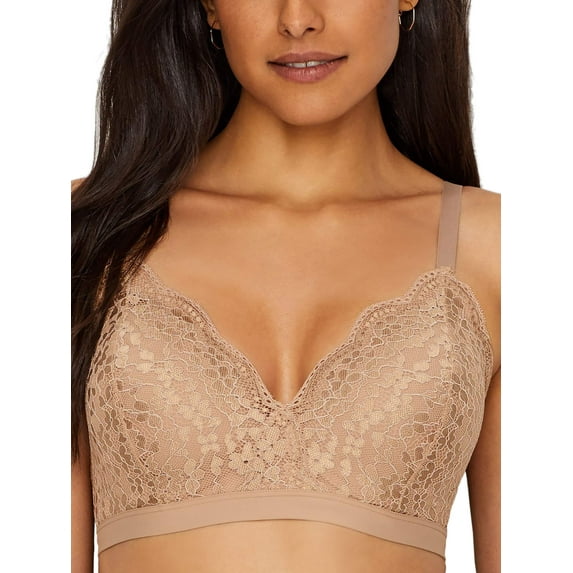 Women's lace escape wire-free contour with allover lace bra, style ro3301a