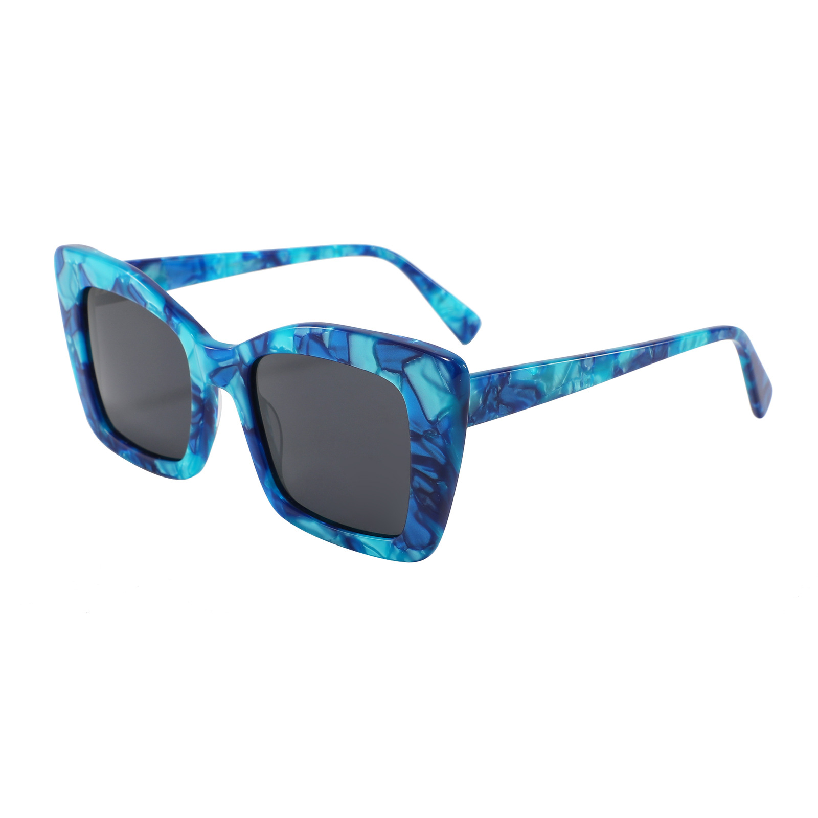 Women's large frame polarized sunglasses floral frame sunshade
