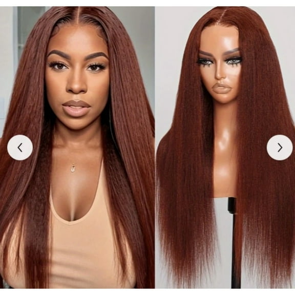Women's long layered wig, natural wave wig, human hair side parting, heat resistant, lightweight, tangle free, suitable for daily use and clothing