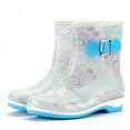 thumbnail image 1 of Women's low Calf Rain Cute Bow Boots Waterproof Fashion Garden Shoes Anti-slipping Rainboots For Women Comfortable Insole Light Rain Shoes, 1 of 5
