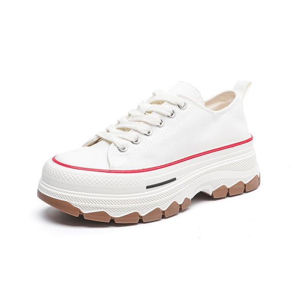 Women's low top heightening canvas shoes,breathable and fresh fashion trainers wide available