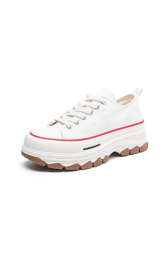 Women's low top heightening canvas shoes,breathable and fresh fashion trainers wide available