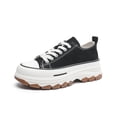 thumbnail image 1 of Women's low top heightening canvas shoes,breathable and fresh fashion trainers wide available, 1 of 7