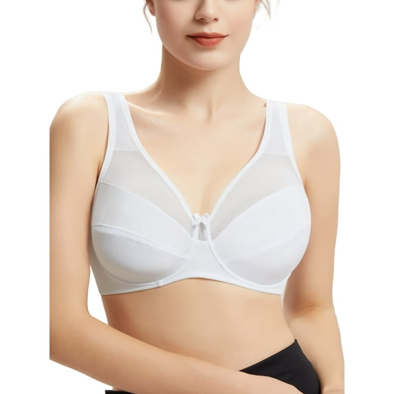 Women's minimizer bras for women plus size underwire full figure womens bras minimizer bras for large breasts lifting bras for sagging breasts White 40C 40 C