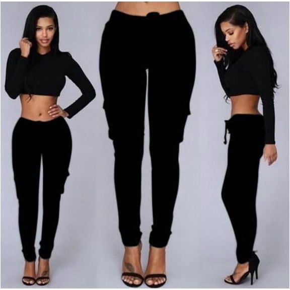 Women's multi-bag casual pants 1773656645372353