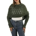 thumbnail image 1 of Women's multifunctional scarf with sleeves, knitted scarf, sweater shawl with sleeves knitted scarf, 1 of 9