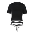 thumbnail image 1 of Women's patchwork black shorts, asymmetrical high-waist pleated mini sexy skirt, punk goth style plaid irregular skirt for women-3-L, 1 of 7