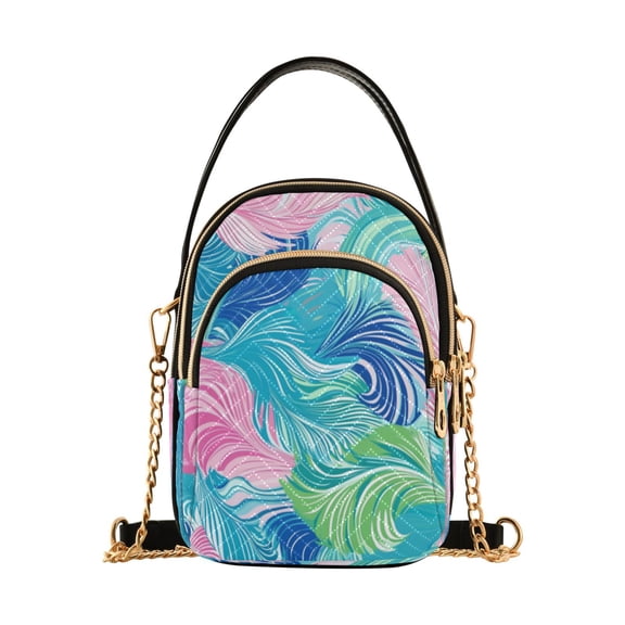 Women's personalized Crossbody Handbag Colorful Leaves