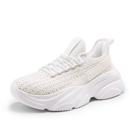 Women's platform chunky sneakers slip-on walking casual shoes