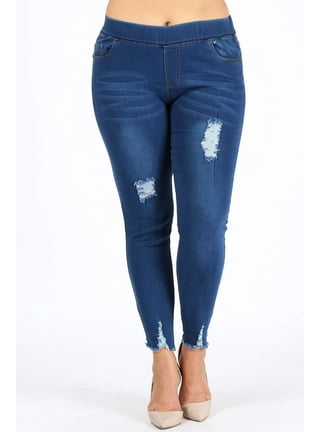 Terra & Sky Women's Plus Size Pull-on Mini Flare Jeans, sizes 0X