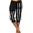thumbnail image 1 of Women's plus size star and striped print with random flag pattern comfortable sweatpants, 1 of 4