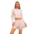 thumbnail image 1 of Women's printed long-sleeved short pants casual loose home set that can be worn outside, 1 of 5