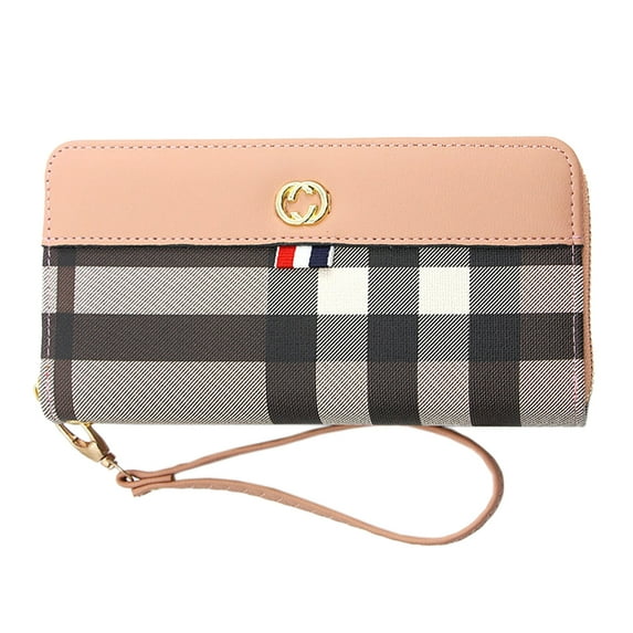 Women's purse long zipper bag fashion striped women's clutch bag mobile phone bag