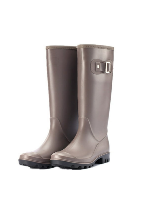 Women's rubber boots, long shaft, waterproof rain boots