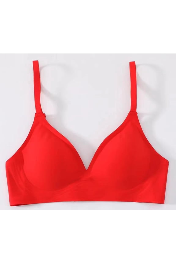 Women's seamless jelly soft support bra for small busts, enhancing the appearance of a larger bust, with lift and no underwire, comfortable and seamless