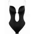 thumbnail image 1 of Women's sexy fashion connection jackets transparent shoulder straps invisible conjoosent gathered underwear, 1 of 4
