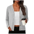 thumbnail image 1 of Women's short Cardigans Button Down High Low Solid Knit Loose Cardigans, 1 of 5